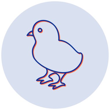 Piliç Web simgesi basit illüstrasyon