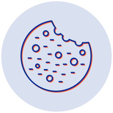 Kurabiye. Web simgesi basit illüstrasyon