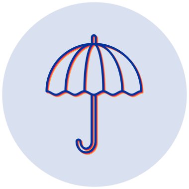 Şemsiye. Web simgesi basit illüstrasyon