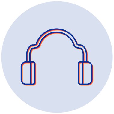 Kulaklık. Web simgesi basit tasarım