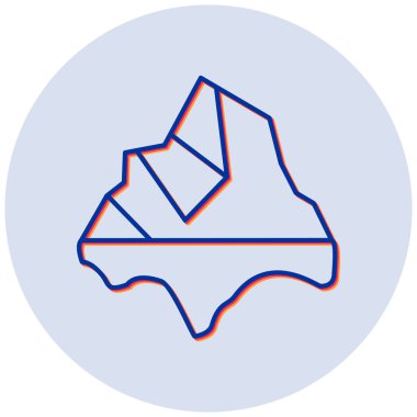 Buzdağı. Web simgesi basit illüstrasyon