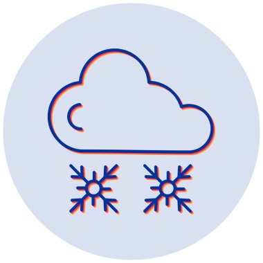 Kar yağışı. Web simgesi basit tasarım