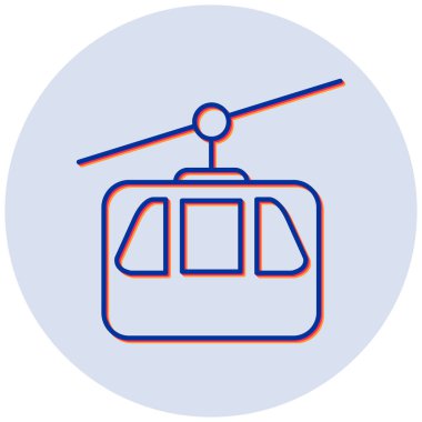 Kablo Araba vektör simgesi modern basit tasarım