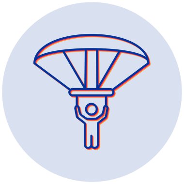 Paraşüt. Web simgesi basit tasarım