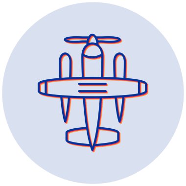 Uçak. Web simgesi basit illüstrasyon