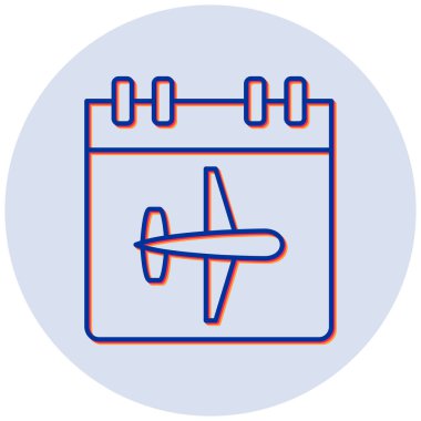 Takvim simgesi vektör illüstrasyonu