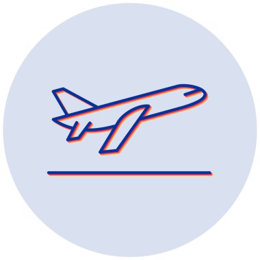 Uçak. Web simgesi basit illüstrasyon