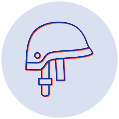 Miğfer. Web simgesi basit illüstrasyon