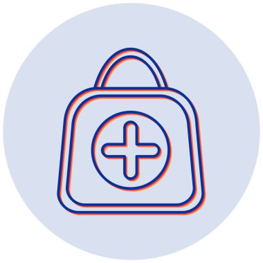 Çanta. Web simgesi basit illüstrasyon