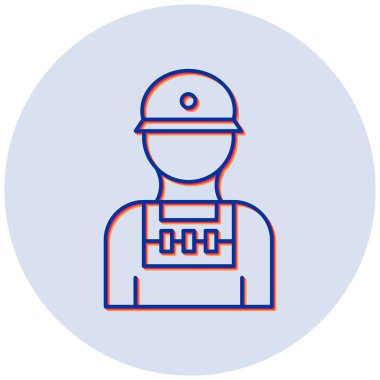 asker simgesi, vektör illüstrasyonu basit tasarım 