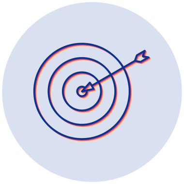 Hedef. Web simgesi basit illüstrasyon