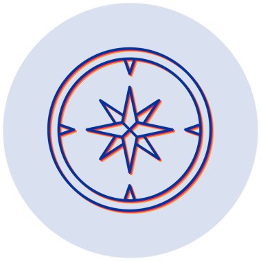Pusula. Web simgesi basit illüstrasyon