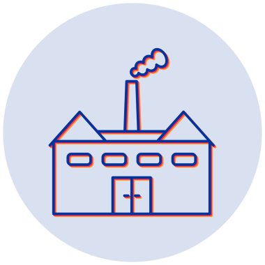 Fabrika. Web simgesi basit illüstrasyon