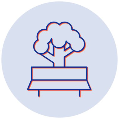 Ağaç. Web simgesi basit illüstrasyon