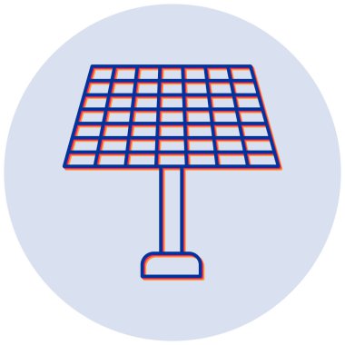 Güneş paneli. Basit resimleme