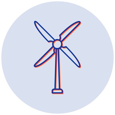 yel değirmeni vektör simgesi modern illüstrasyon