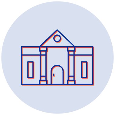 Modern Müze simgesinin vektör illüstrasyonu 