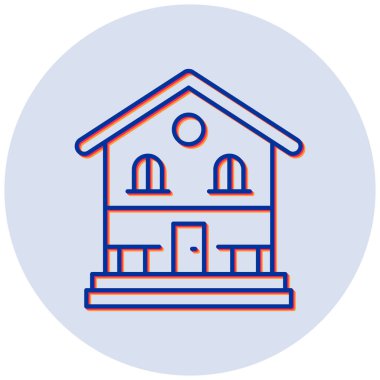 Lodge modern simgesinin vektör illüstrasyonu 