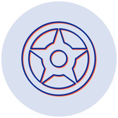 Wheel modern simgesinin vektör illüstrasyonu 