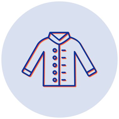 Ceket modern simgesinin vektör illüstrasyonu 