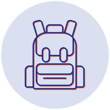 Sırt çantası modern simgesinin vektör illüstrasyonu 