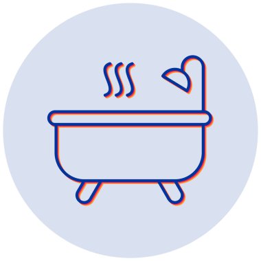 Jakuzi modern simgesinin vektör çizimi 