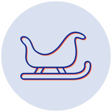 Kızak modern simgesinin vektör illüstrasyonu 