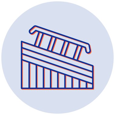 Demiryolu modern simgesinin vektör illüstrasyonu 