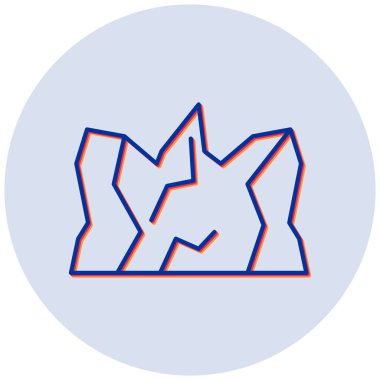 Buzul modern simgesinin vektör çizimi 