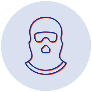 Balaclava modern simgesinin vektör illüstrasyonu 