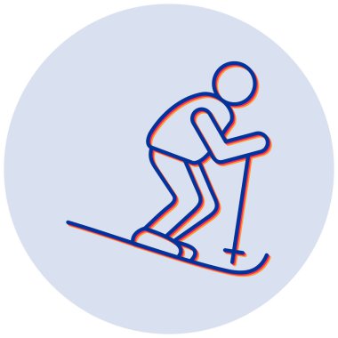 Modern kayak simgesinin vektör illüstrasyonu 