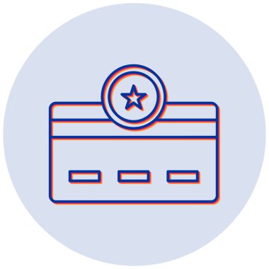 Credit Card Paylaşım modern simgesinin vektör çizimi 