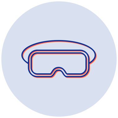 Vr Gözlükleri modern simgesinin vektör çizimi 