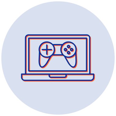 Laptop modern simgesinin vektör illüstrasyonu 