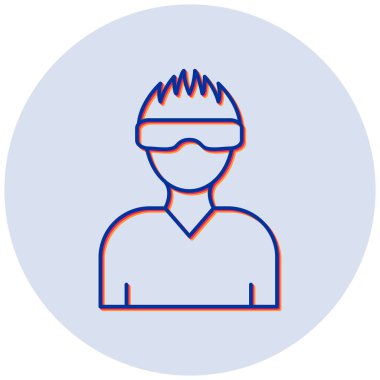 VR Oyun modern simgesinin vektör illüstrasyonu 
