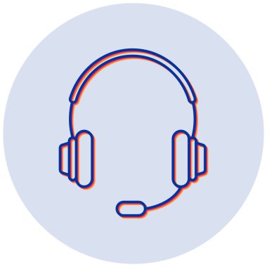 Kulaklık. Web simgesi basit illüstrasyon