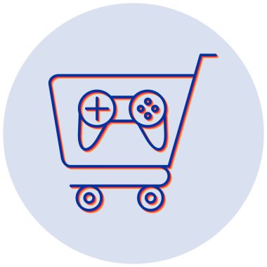 Modern simgeyi satın almanın vektör illüstrasyonu 