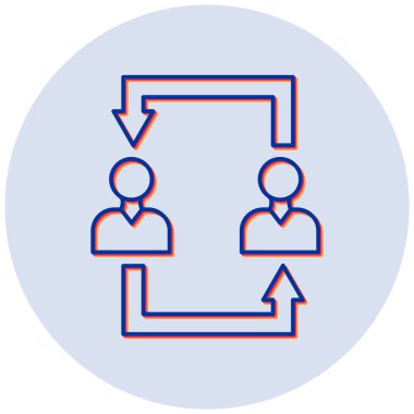 Değişim modern simgesinin vektör illüstrasyonu 