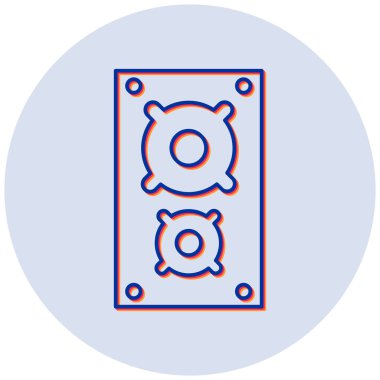 Hoparlör modern simgesinin vektör illüstrasyonu 