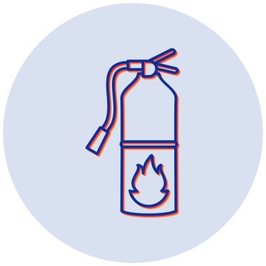 Modern Yangın söndürücü simgesinin vektör çizimi 