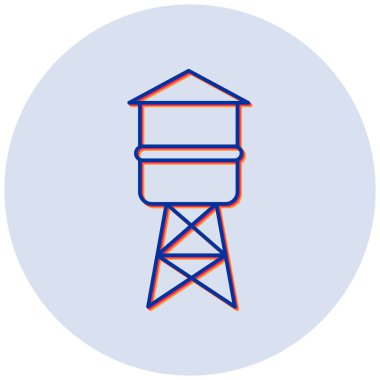 Su Kulesi modern simgesinin vektör çizimi 