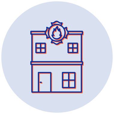 İtfaiye Departmanı modern simgesinin vektör çizimi 