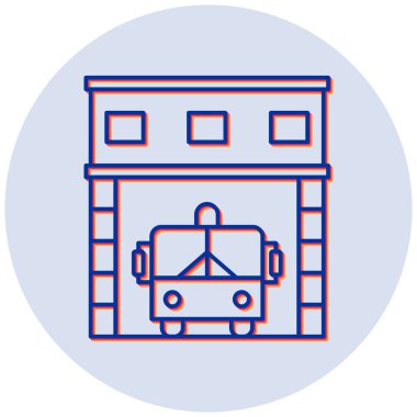 İtfaiye Merkezi modern simgesinin vektör çizimi 