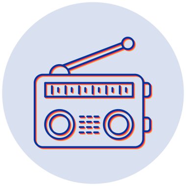 Radyo modern simgesinin vektör illüstrasyonu 