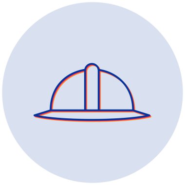 Ateş Kaskı modern simgesinin vektör illüstrasyonu 