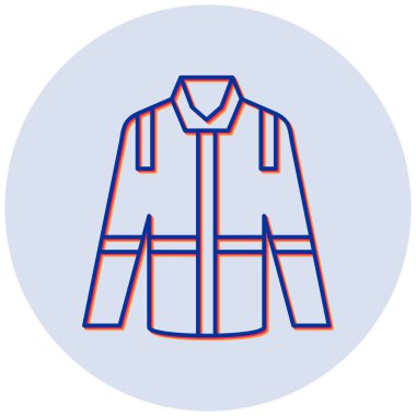 Fire Jacket modern simgesinin vektör illüstrasyonu 