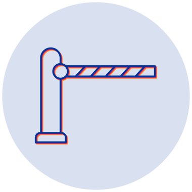 Bariyer modern simgesinin vektör illüstrasyonu 