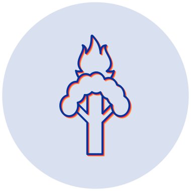 Wildfire modern simgesinin vektör çizimi 