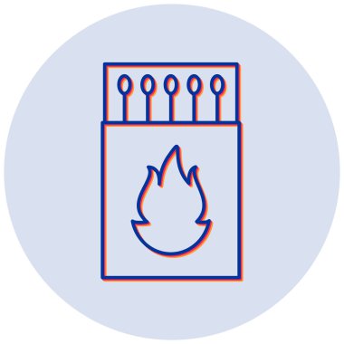 Kibrit kutusu modern simgesinin vektör çizimi 