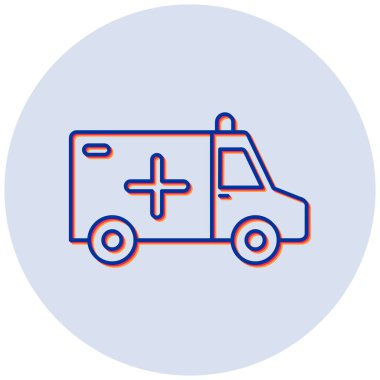 Ambulans modern simgesinin vektör çizimi 